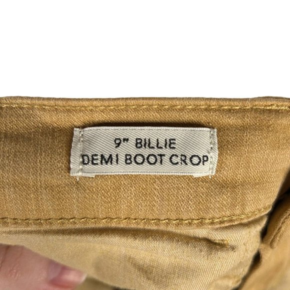 J. Crew 28P Petite 9" Billie Demi Boot Crop Honey Brown Garment Dyed Jean *FLAW - Picture 4 of 12